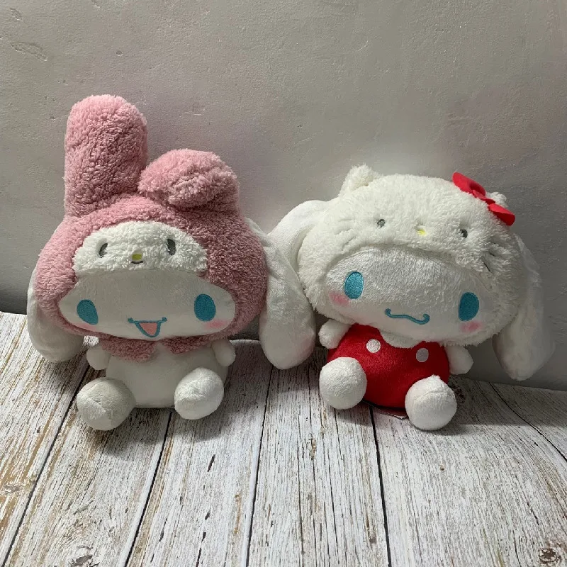 Nieuwe Kawaii Sanrio My Melodie Hello Kitty Pluche Speelgoed Cartoon Schattig Zacht Kussen Meisjes Poppenkamer Decoratie Voor Kinderen Verjaardagscadeau