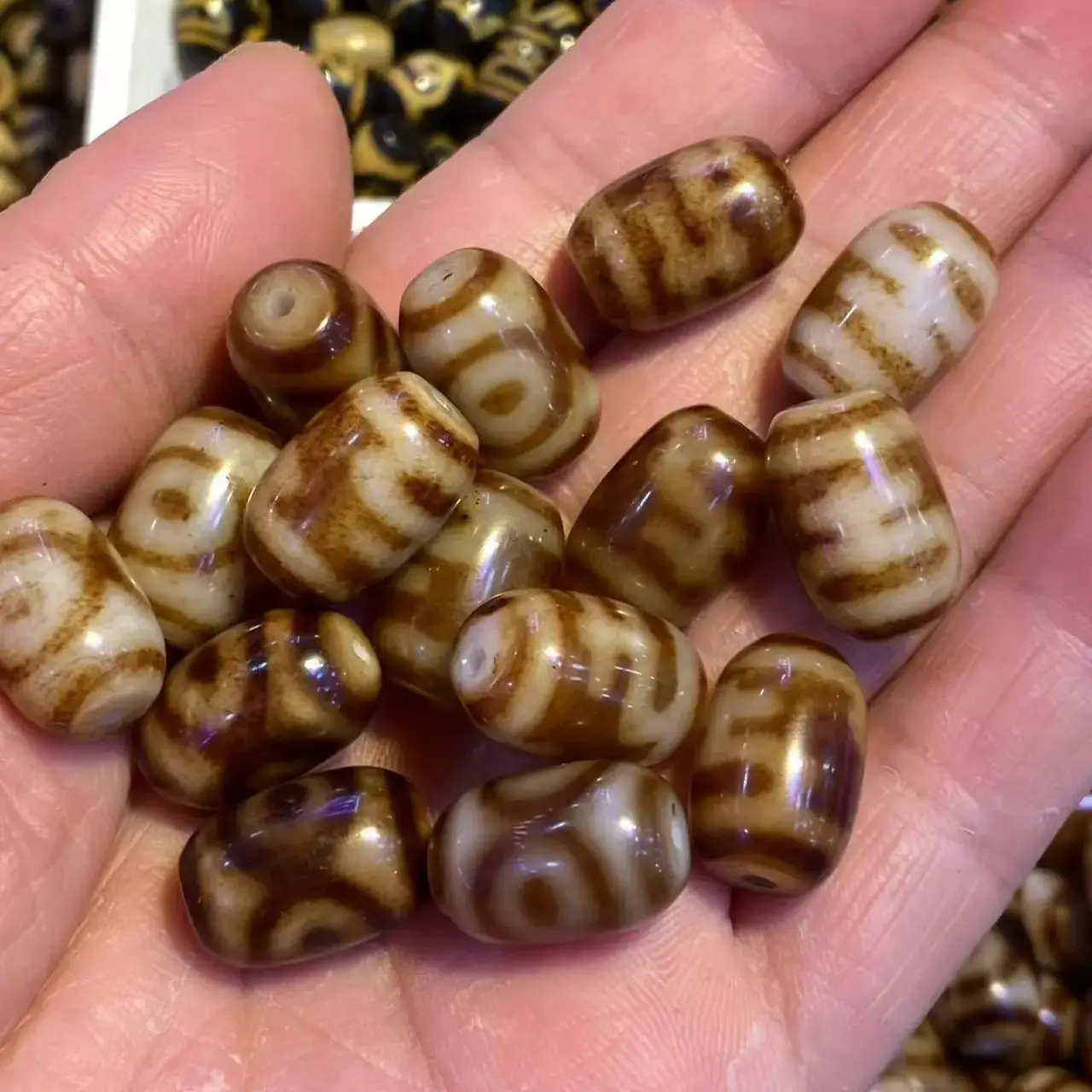 10pcs/lot discount wholesale ivory yellow agate dzi Natural stone Premium variety Taiwan craftsmanship Handmade bead Rare