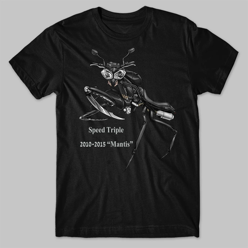 تي شيرت كلاسيكي مستوحى من سرعة الدراجات النارية ثلاثي السرعوف تي شيرت جديد 100% من القطن برقبة دائرية وأكمام قصيرة غير رسمية للرجال