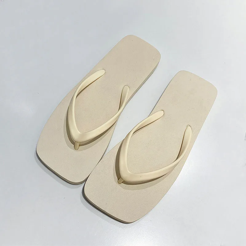 Men Flip Flops Summer Non-Slip Slippers Women Soft Sole Sandals Couples Simple Solid Color Beach Shoes Outdoor Slides Shower view 3