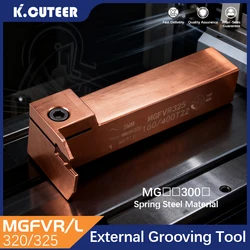 MGFVR 7-Shaped Face Groove Cutter MGFVR320/MGFVR325 Double Head Processing Range 24-400 Carbide Insert MGMN300 Slotting Tool