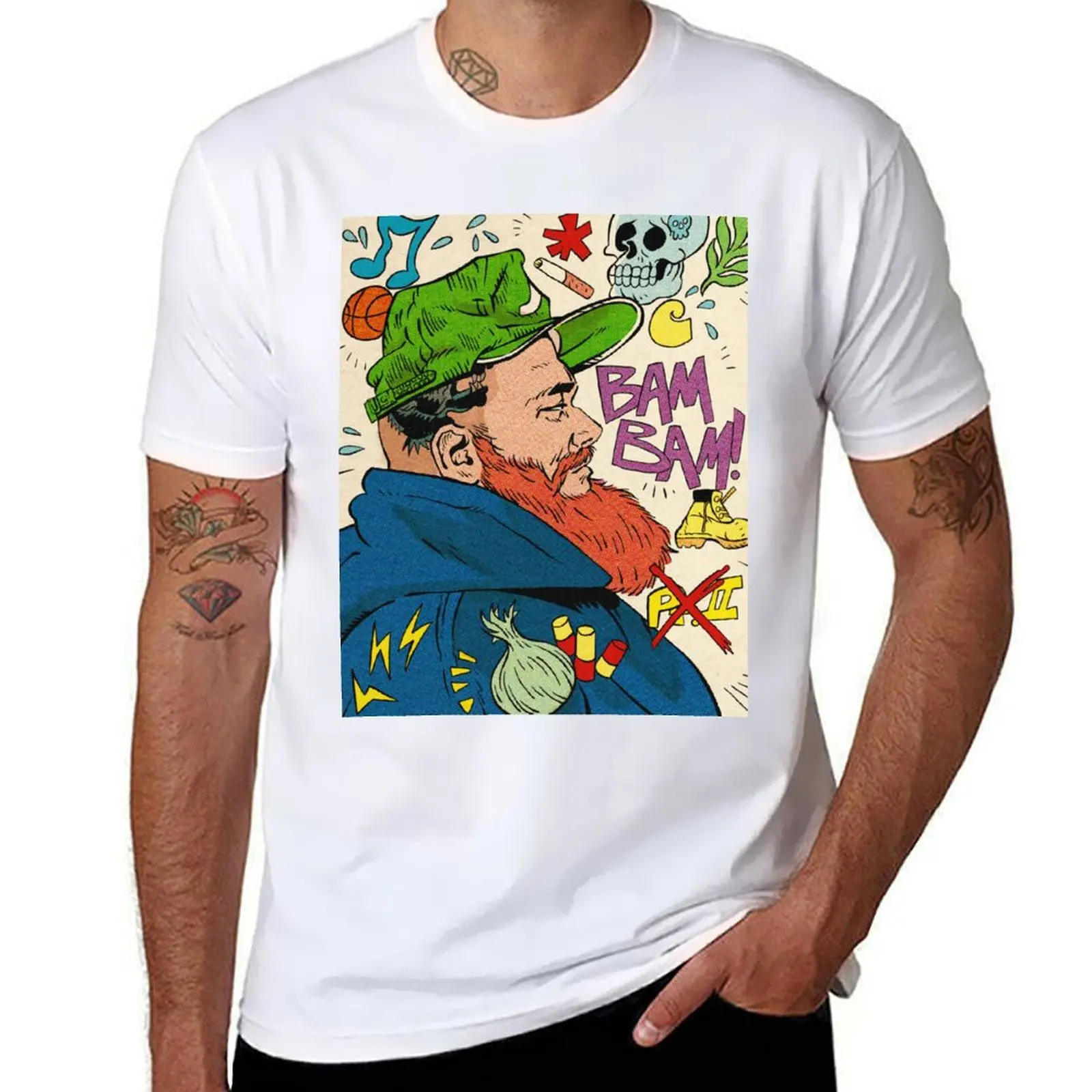 

ACTION BRONSON T-Shirt summer tops korean fashion men clothing