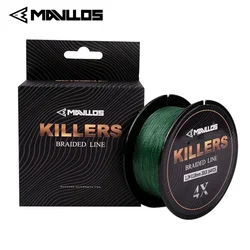 Mavllos Killers Carp Fishing Braided Line, 150m Force 4-80Lbs Strong Saltwater 4 Strands Cross Multifilament Carp Fishing Line