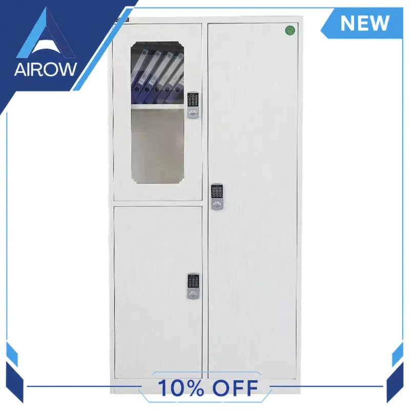 for Modern 3 Door Metal Office Cabinet Steel Filing Cupboard Lockable Storage Locker for Home Business Document Organizer