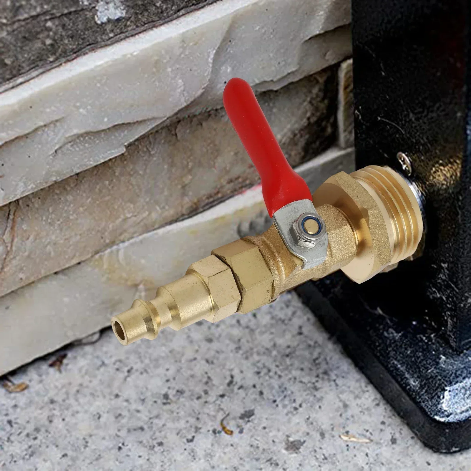 

RV Winterization Sprinkler Adapter with 1/4 Quick Connect and 3/4 Garden Hose Thread for Efficient Water Blowing