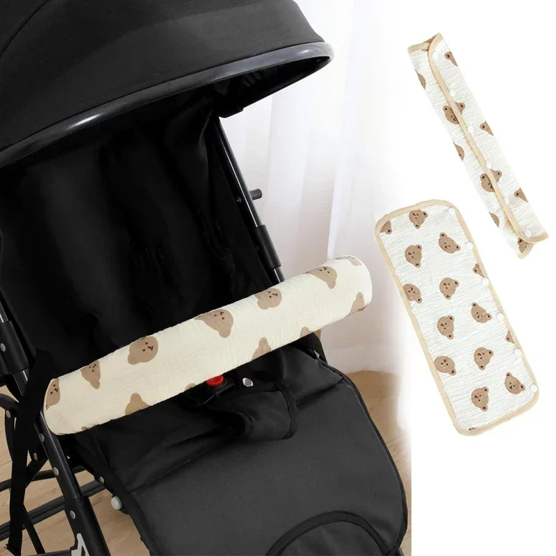 

Baby Stroller Armrest Sleeve Cover Protector Stroller Handlebar Sleeve Cover Seat Belt Shoulder Cover Stroller Burp Cloths