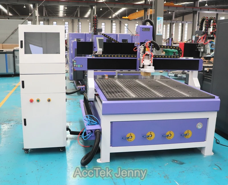 済南AccTek Atc CNCルーター 1200 * 1200mm 小型木工CNC彫刻機 リニア4個ATC CNCルーター 小型企業向け