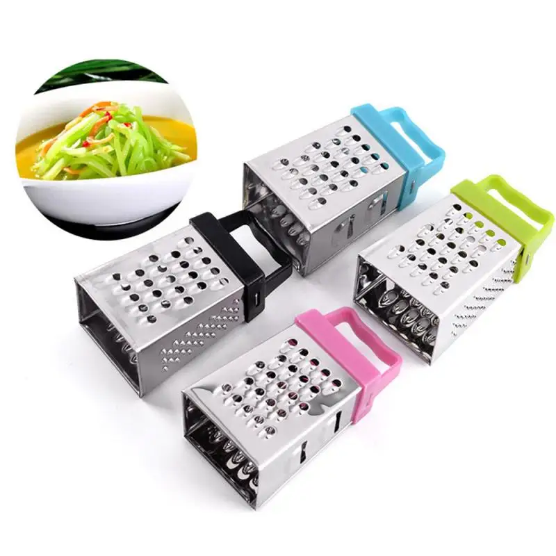 Mini Stainless Steel Four Sides Grater 3.5 Inch Magnetic Grater Vegetable Grater Potato Radish Slicer