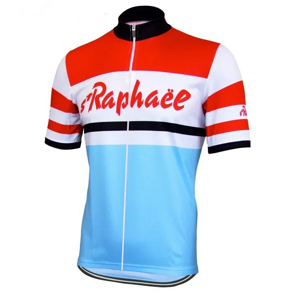 ST RAPHAEL Team Retro Classic Cycling Jerseys Racing Bicycle Summer Short Sleeve Ropa Ciclismo Clothing Maillot