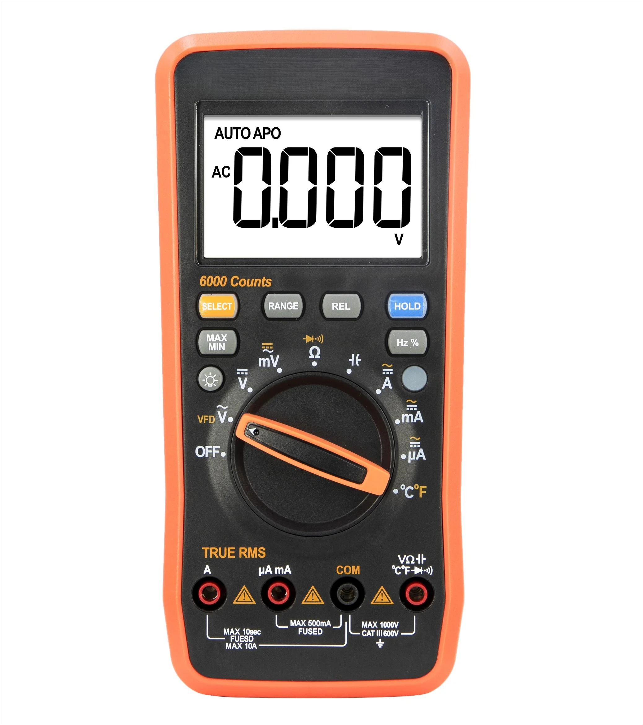 High Precision True RMS Multimeter Large HD Digital Screen 6000 Counts Display For Electrical Testing
