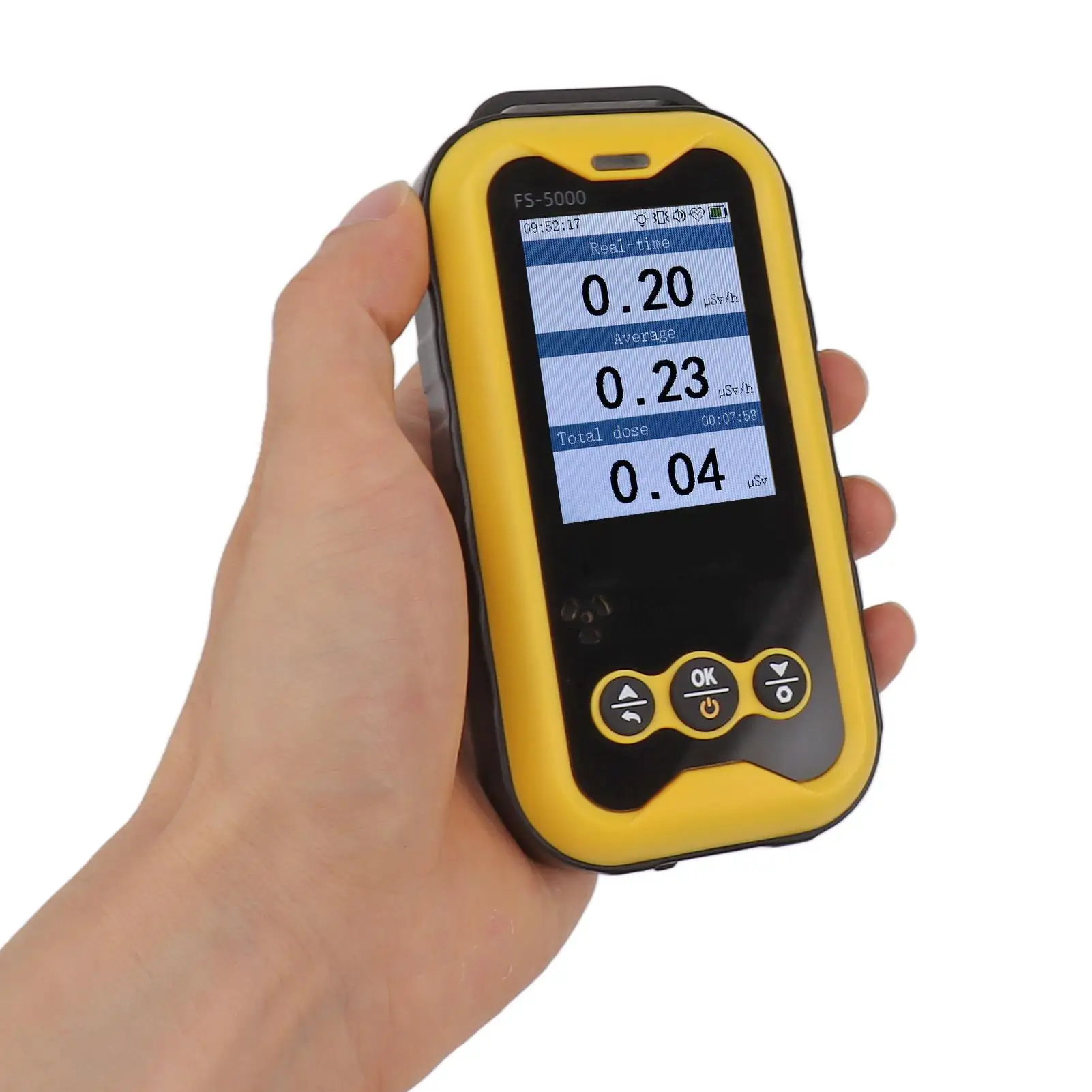 Portable Radiation Detector 0.01μSv/h-50mSv/h, 1800mAh Battery, 2.4 TFT LCD Screen, Handheld Monitor for X, γ, β Rays