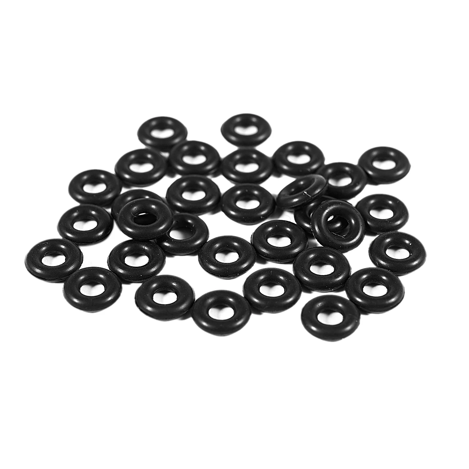 

30 Pcs 2.5mm x 6.5mm x 2mm Rubber O Rings for Wacky Worm Fishing