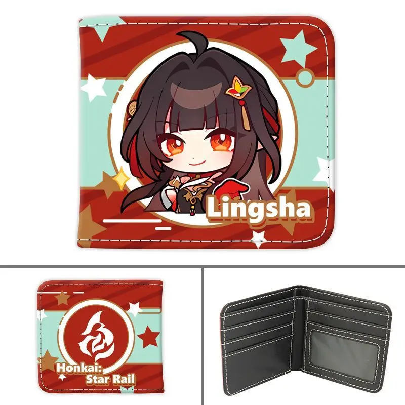 Honkai: Star Rail Lingsha Yunli Jiao qiu Feixiao Jingliu Stelle Jing Yuan Jade Blade Large Capacity  Cartoon Zero Wallet