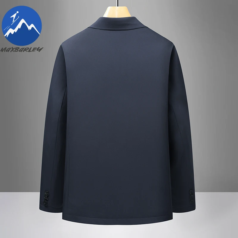 Maxbarley New Men Down Jacket Thickened Commute Office Lightweight Padded Jacket Premium Detachable Inner Layer Warm Winter Coat