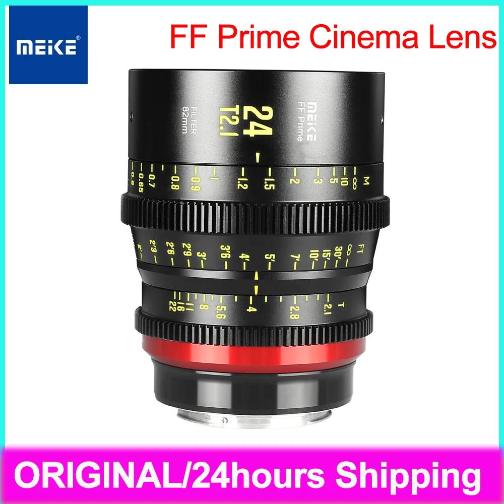 Meike FF Prime Cinema Lens Full Frame 24mm 35mm 50mm 85mm 105mm T2.1 Cinema Camera Systems for PL/EF/E/RF/L mounts Camera