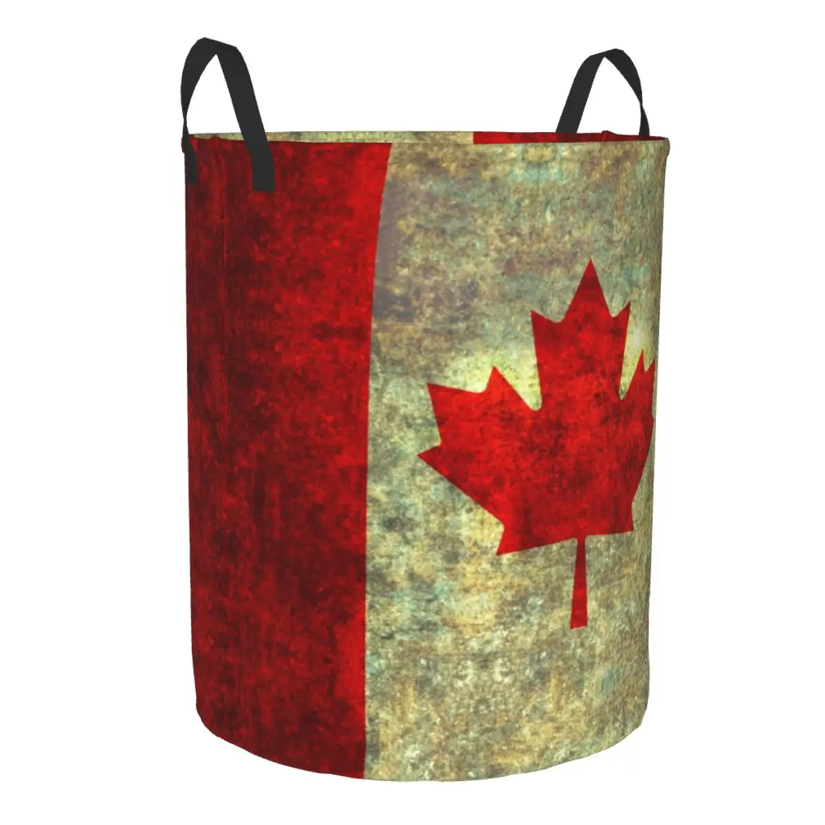 Flag Of Canada Laundry Hamper Large Clothes Storage Basket Canadian Flag In Heavy Grunge Toys Bin Organizer for Boy Girl