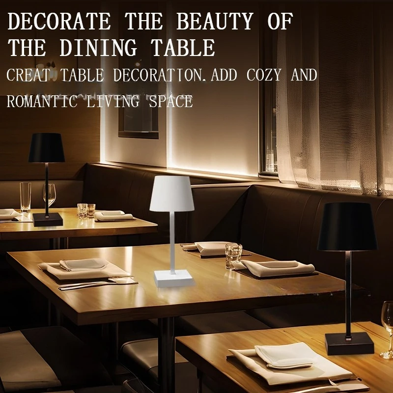 Lámpara de mesa alta Simple restaurante Bar batería seca inalámbrica pequeña lámpara de mesa luz de ambiente de escritorio