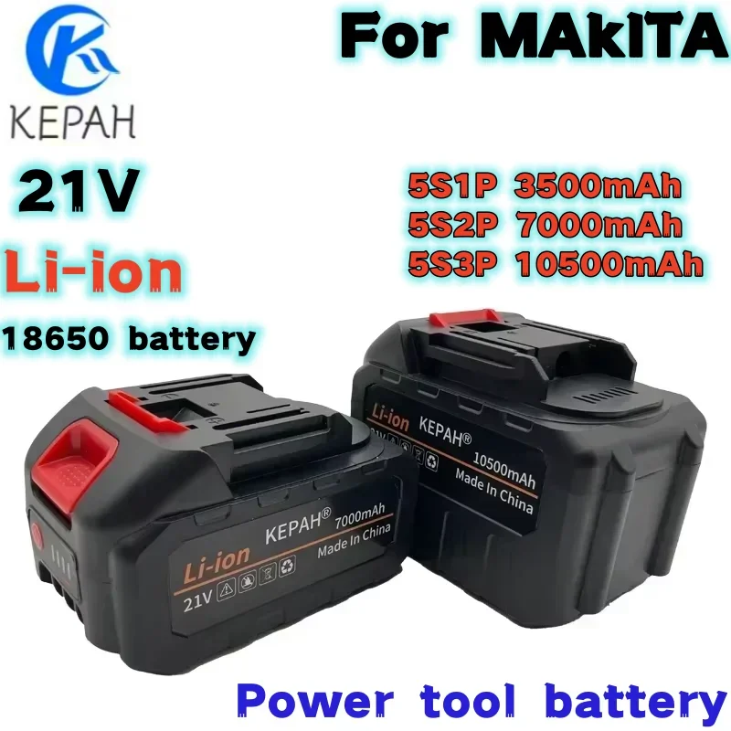 

The new 21V 3.5/7.5/10.5Ah rechargeable lithium-ion power tool battery has a large capacity for use in Makita screwdriver drills