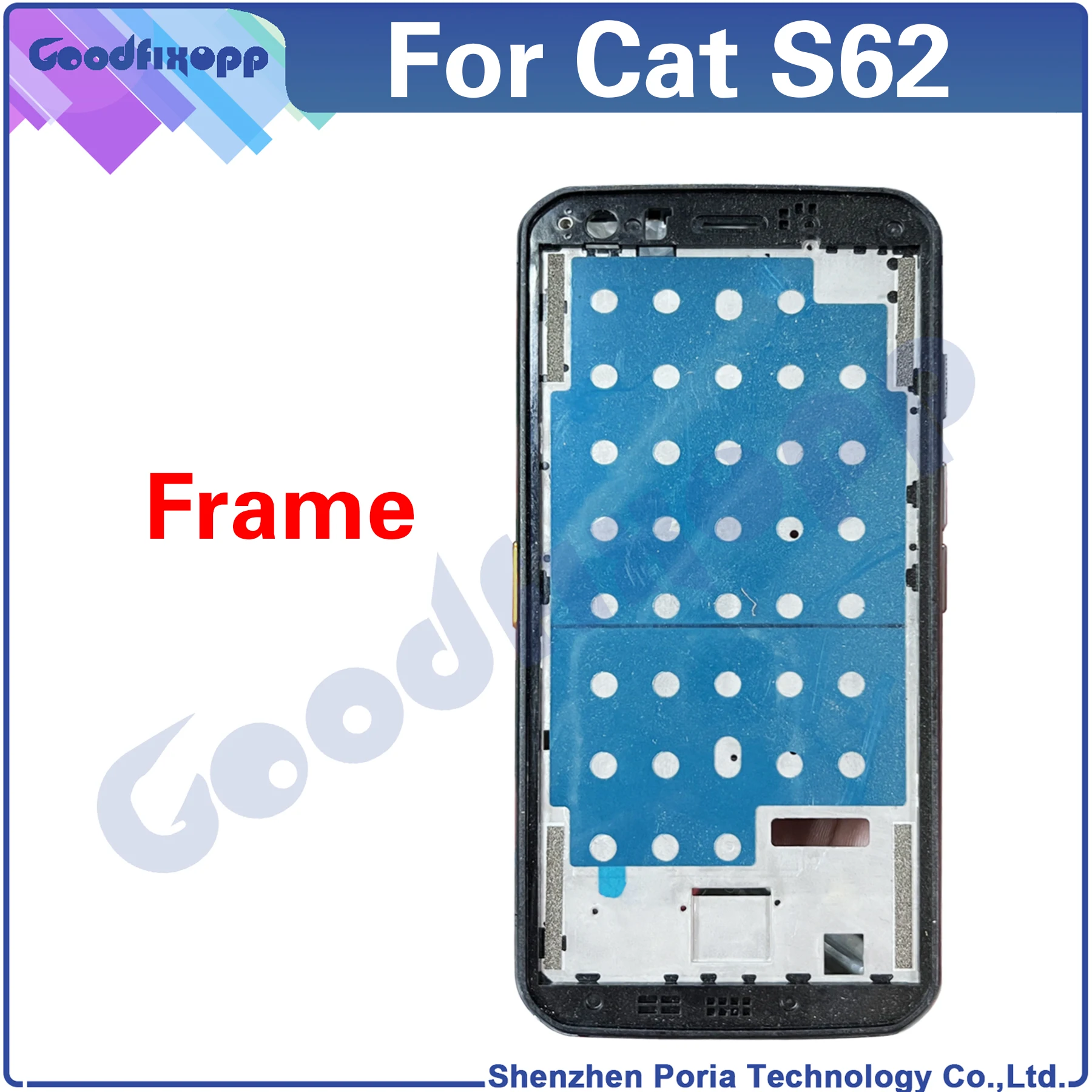 For Cat S62 Front Frame Battery Back Cover Rear Case Cover Middle Frame Rear Lid LCD Frame Replacement