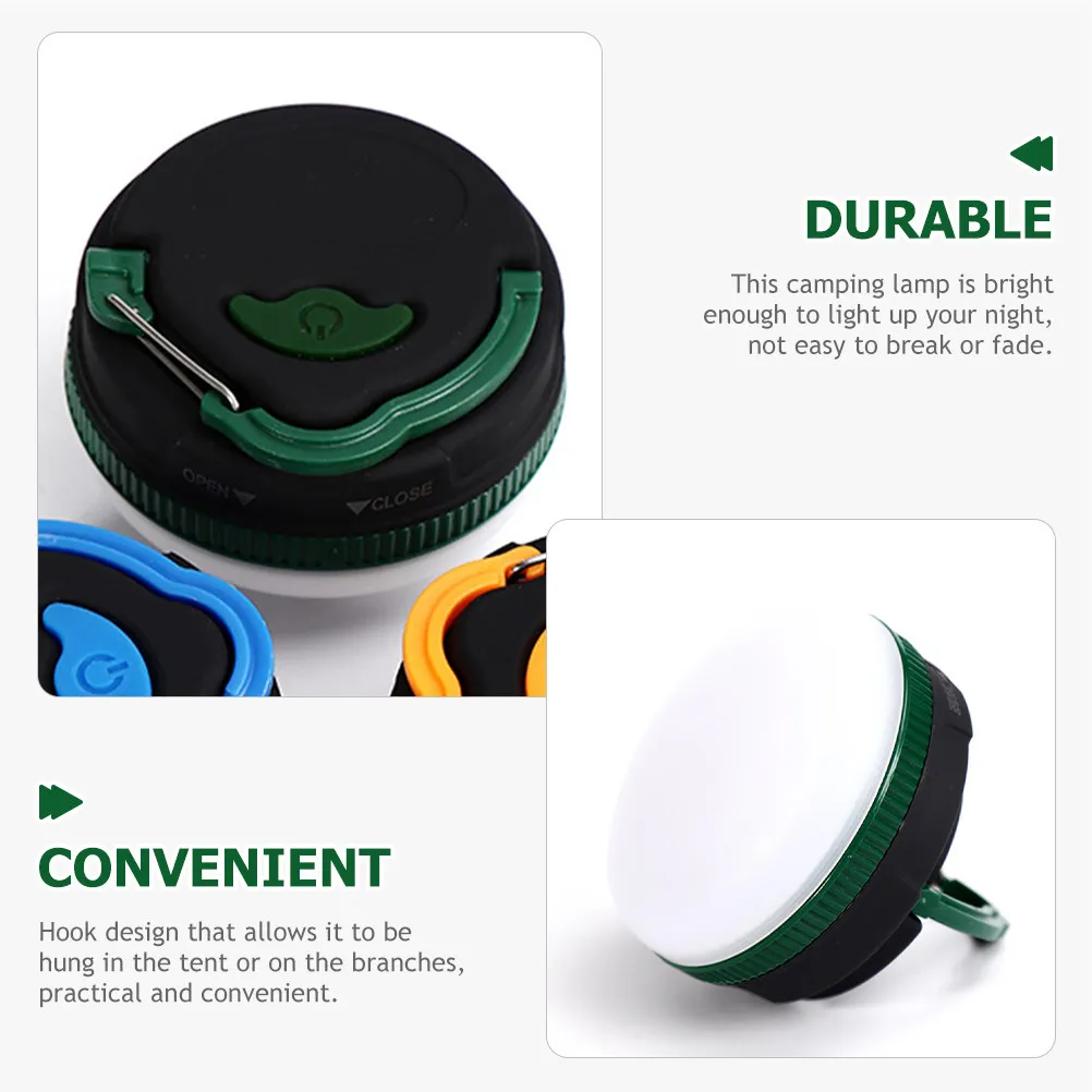 LED Tent Light Super Lightweight Portable Camping Lantern Bright Fade Resistant Hook Design for Outdoor Activities Emergency Use