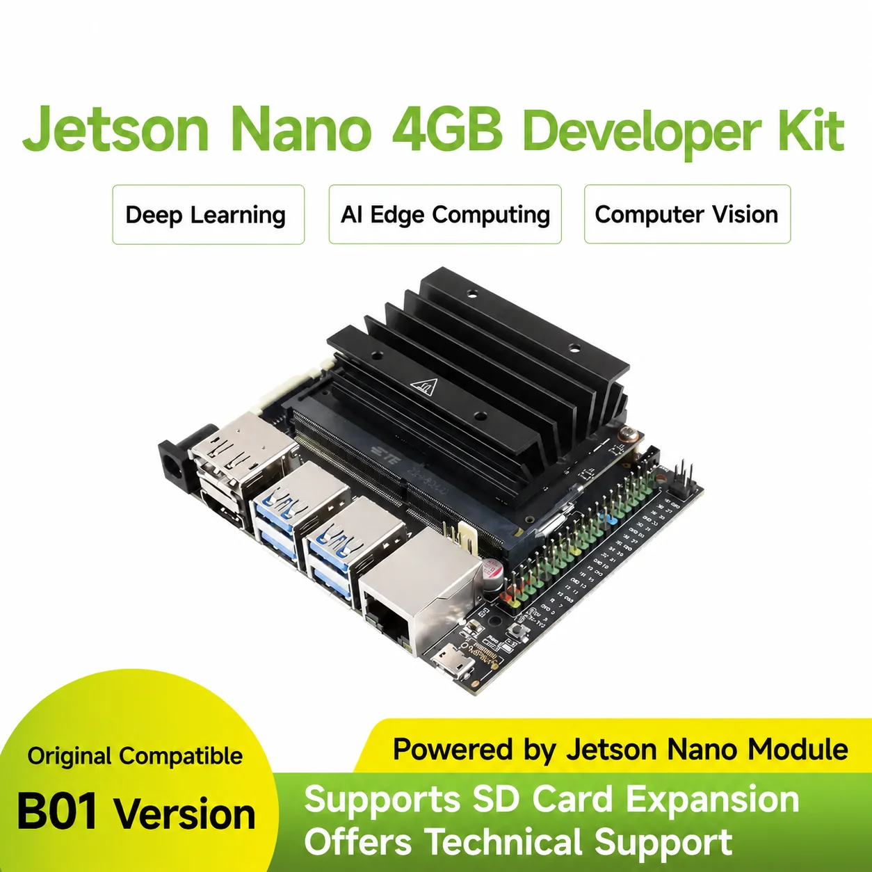 NVIDIA Jetson Nano B01 Developer Kit (4GB) — Orin Core Module, AI & ROS Mainbo