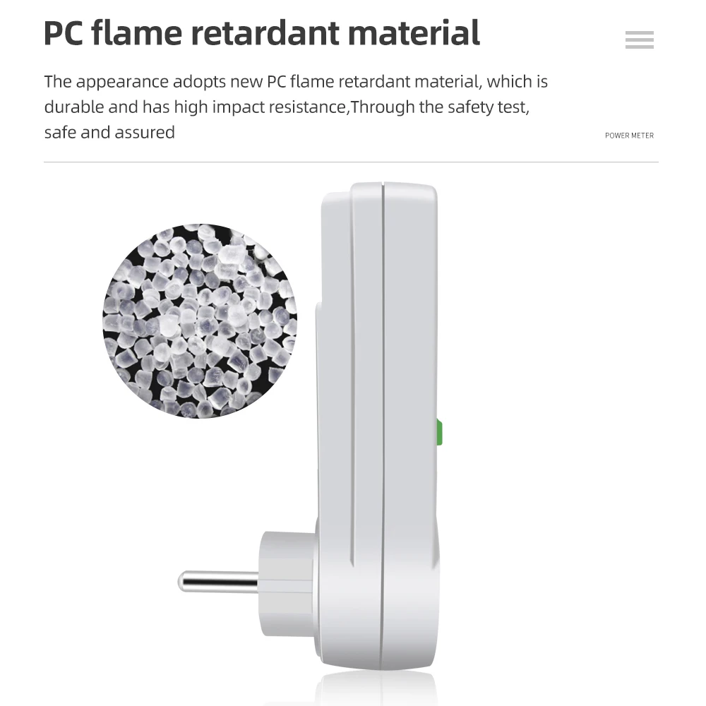 Energy Voltage Amps Electricity Usage  7 LCD Display Modes Power Consumption Meter for Energy Saving Upgraded Backlight