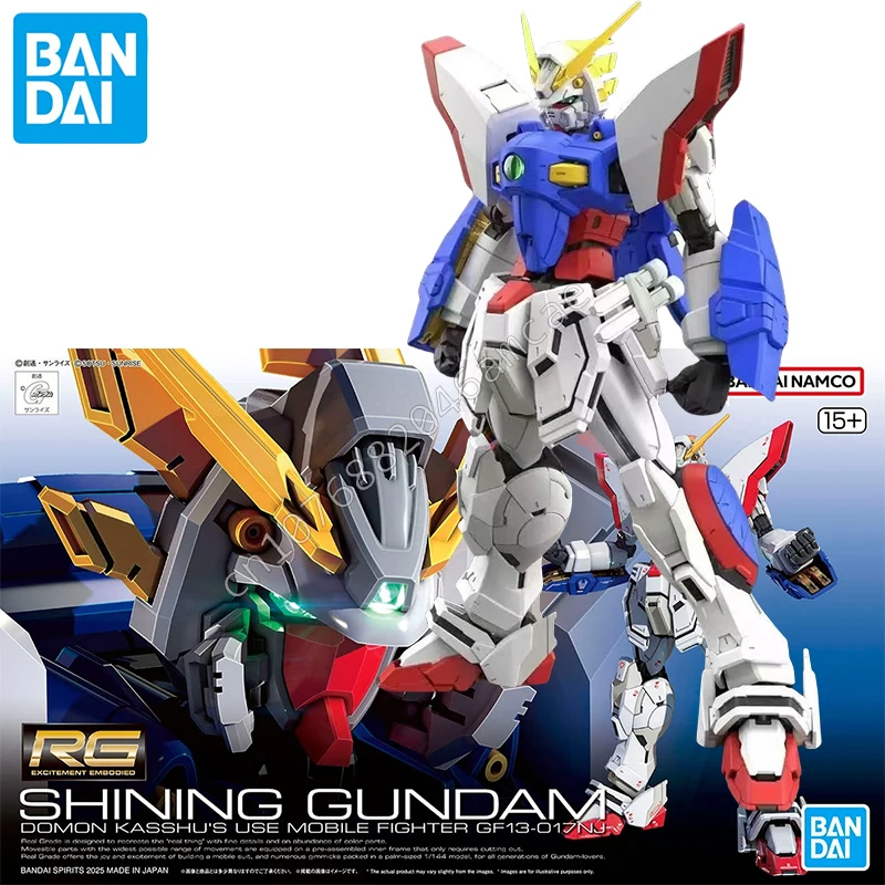 

Original Bandai RG Real Grade RG 1/144 SHINING Assembly Model Kit Anime Action Figure Model ROBOIT Toys Gift for Children