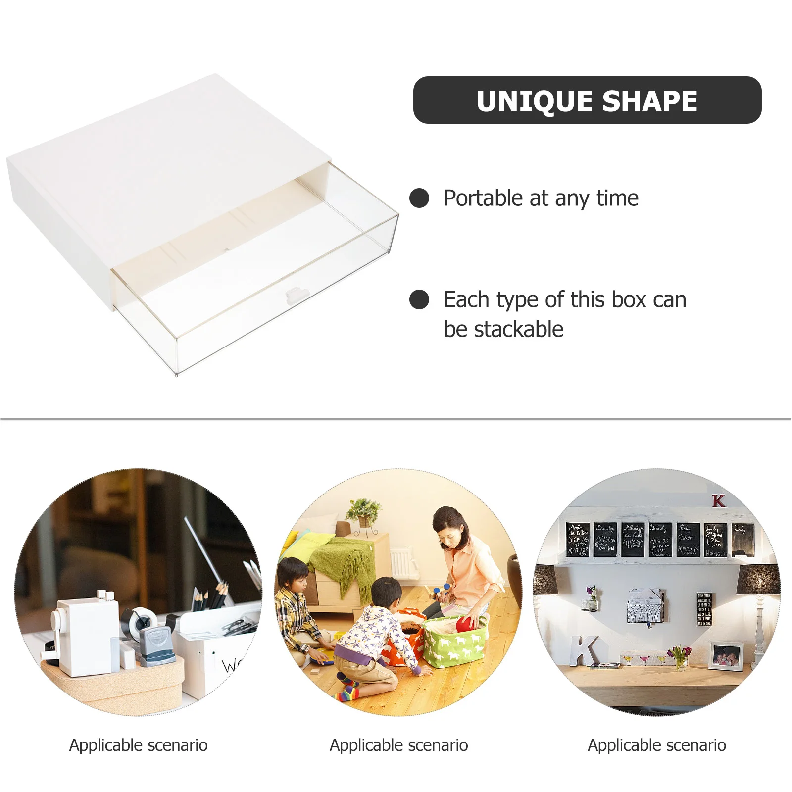 

Drawer Storage Box Desktop Case Plastic Organiser Stationery Cases Organizer Makeup Holder Work Type Table Small