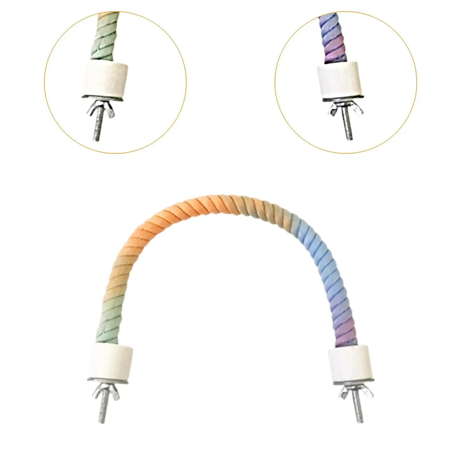 Bird Rope Perch Cotton Parrot Climbing Rope for Cockatiels Budgies Parakeets