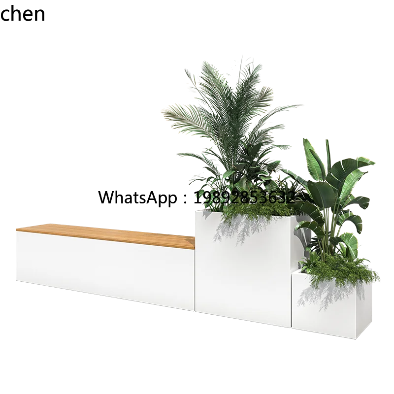 Outdoor Stainless Steel Stool Flower Box Pond Iron Art Planting Tray Partition Flower Stand