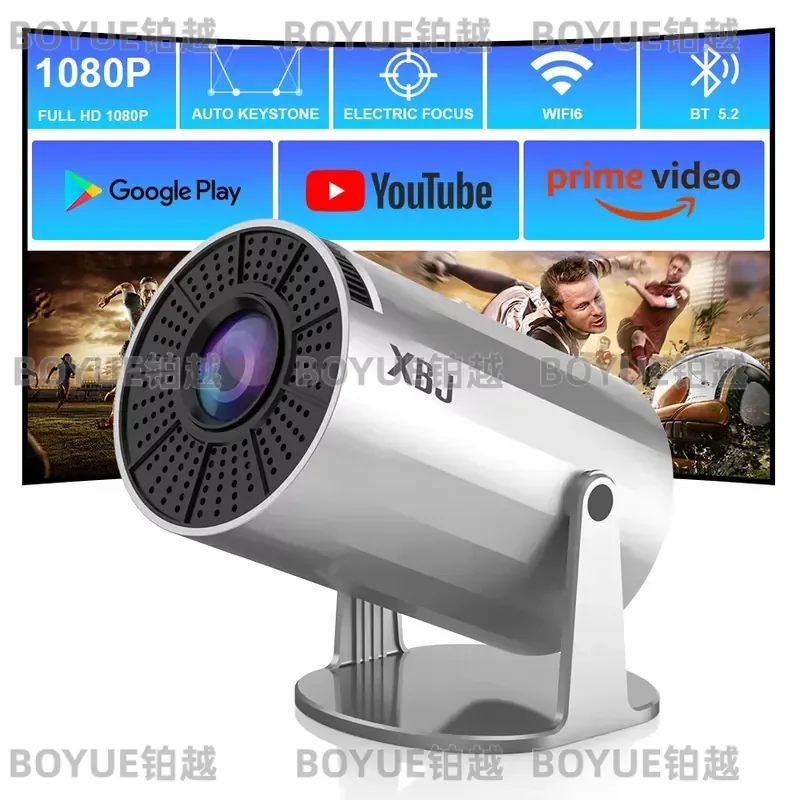 4K Android 11 Portable Projector WiFi6 Bluetooth LED Mini Beamer for Home Cinema Outdoor Movie Night Smart Wireless Display