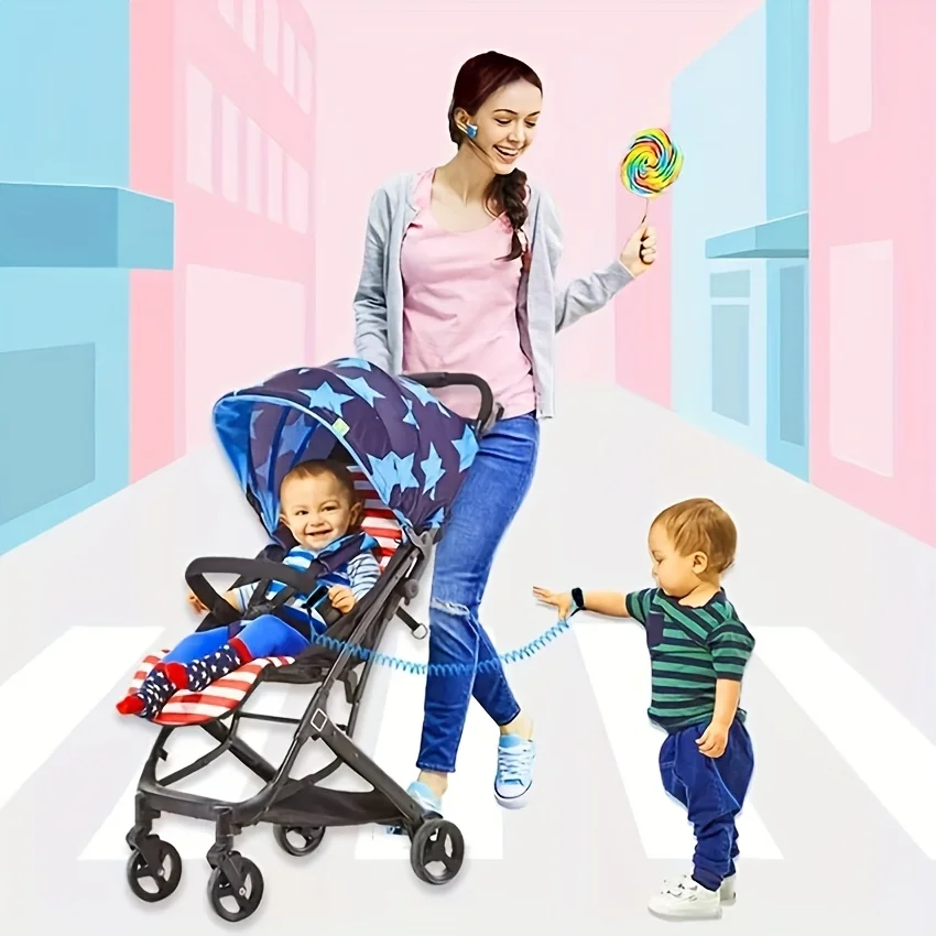 Kids Safety Leash Durable Tangle-Free Rope with Ergonomic Wrist Straps Comfortable Child Lead for Travel Park Shopping 4 Colors image 6