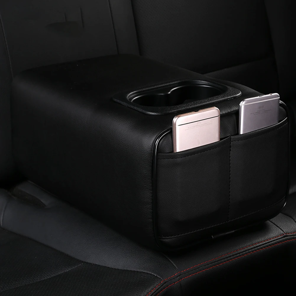 Organizzatore Universale Per Sedile Posteriore Auto – Console Centrale Con Portabicchieri E Bracciolo, Beige, Per Auto, Furgoni, SUV - 5