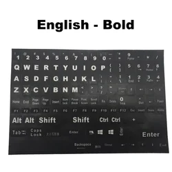 Full size Russian English Keyboard Stickers Letter Alphabet Layout Sticker For Laptop Desktop PC