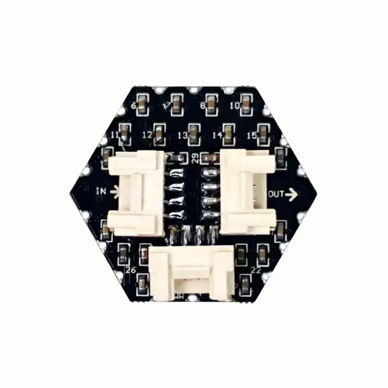 M5Stack Unit HEXSix RGBLED Lamp Board, 37 Lamps, Rollerball, Sk6812