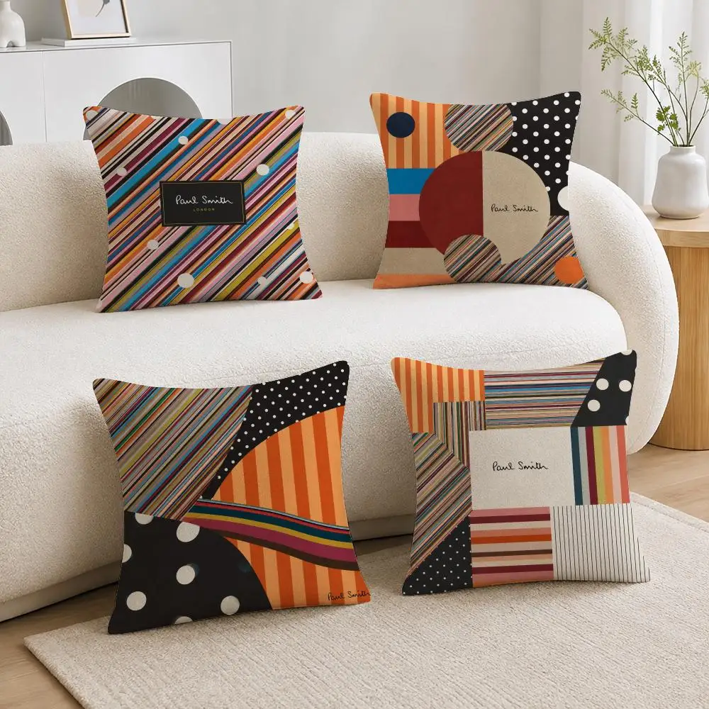 Fashion Brand Paul Smith Cushion Cover Soft Plush Cushion Covers Fluffy Throw Pillow Cases for Sofa Bedroom Home Decor