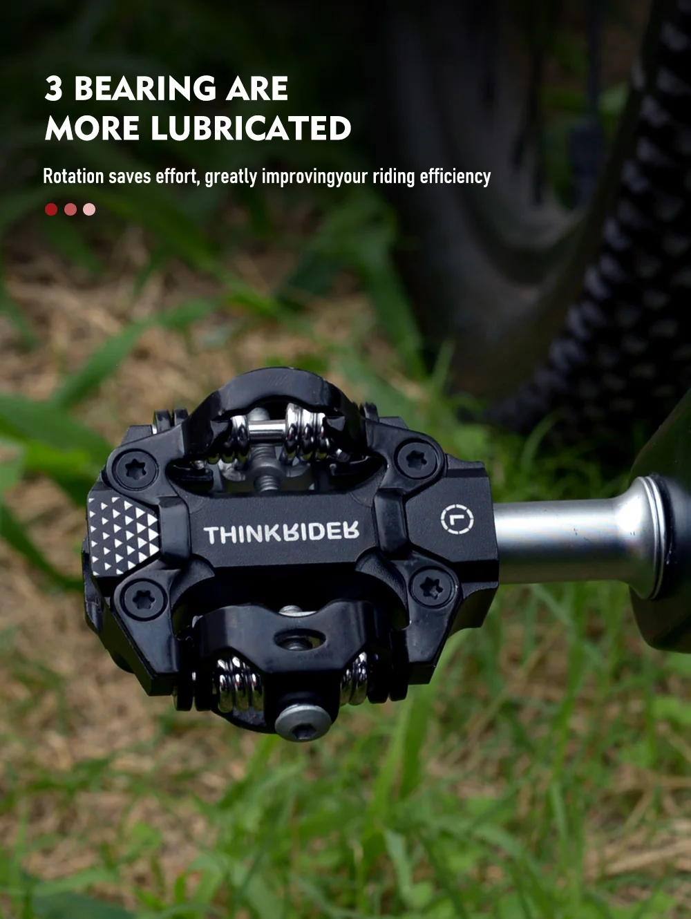 Think rider fahrrad pedal 3 abgedichtete lager ultraleichte aluminium versiegelte lager straße bmx mtb spd pedale rutsch fest wasserdicht – Detail 5