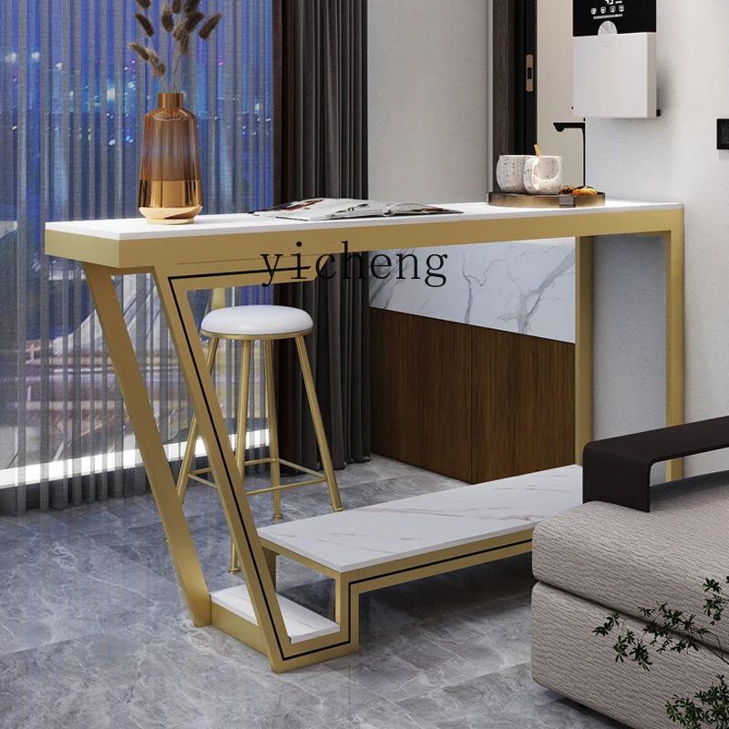 X5-16  rock slab living room bar counter partition integrated creative kitchen wall rock slab dining bar table