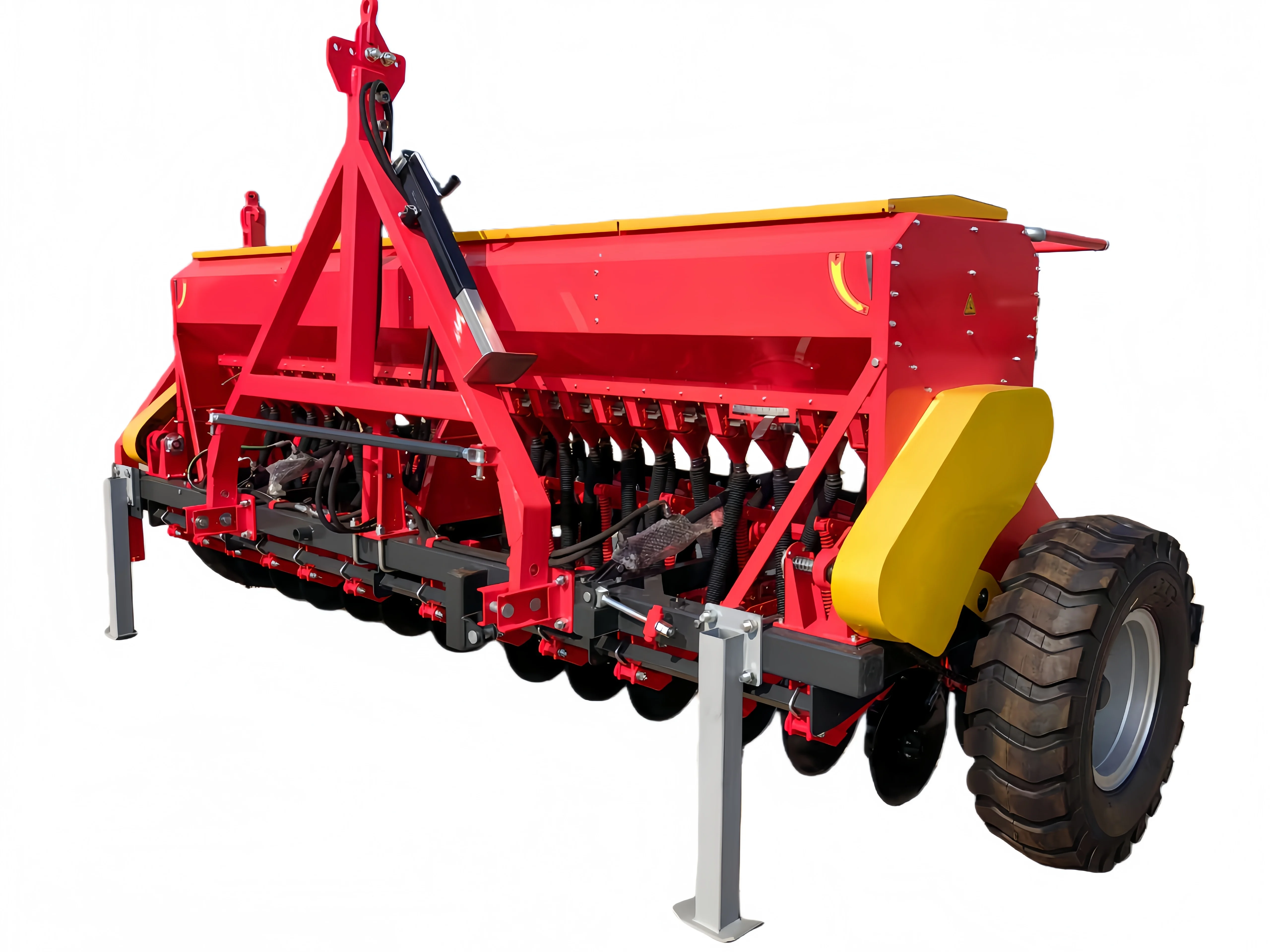 【Hot】New 24 Rows Heavy Duty Tractor Drill Grain Seed Seeding Machine No-till Wheat Drill Seeder Planter with Gearbox CE