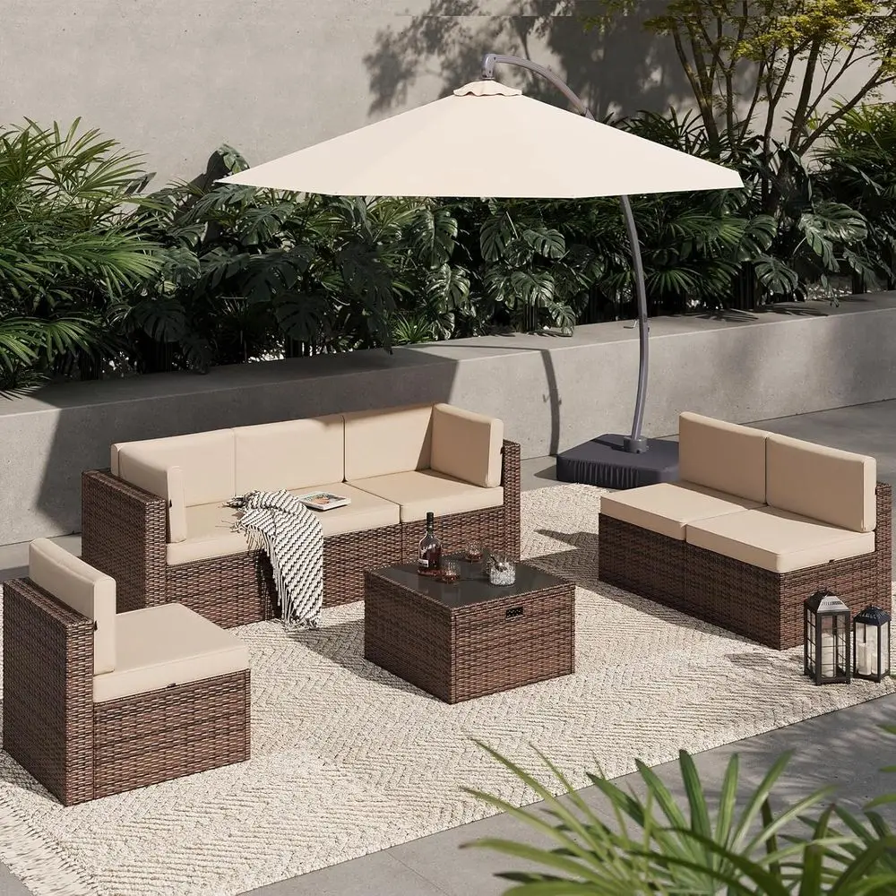 All-Weather Wicker Patio Furniture Set - image 6