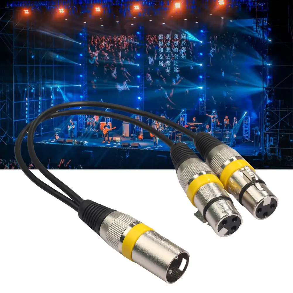 Cavo audio durevole Trasmissione bilanciata in lega di zinco Cavo audio XLR maschio a XLR femmina 2 in 1 di alta qualità