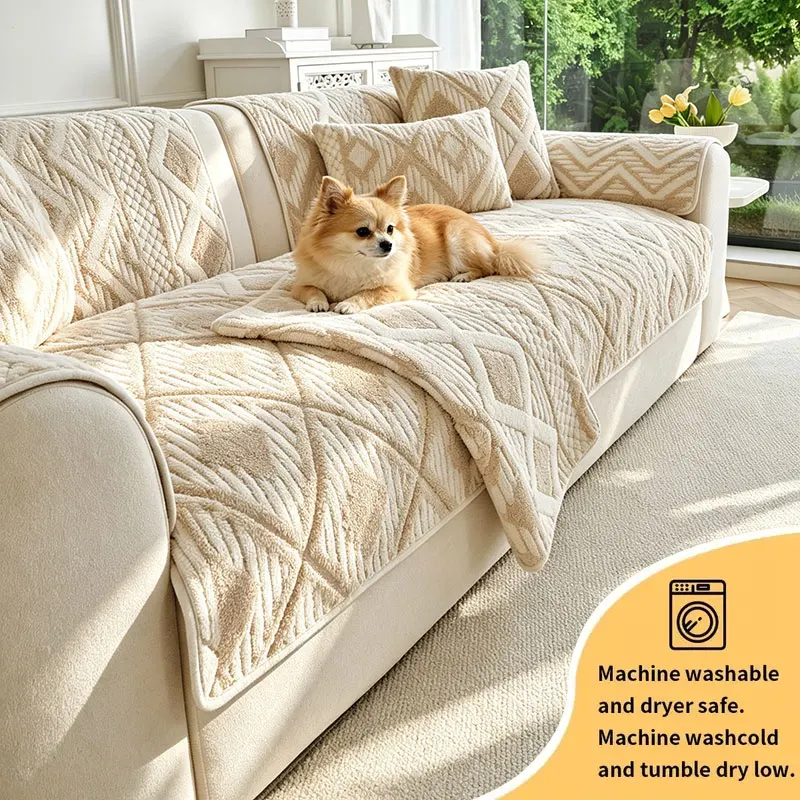 1PC-Durable and washable, soft and comfortable home feel, pet and family friendly anti slip sofa pad, used for sofa protection