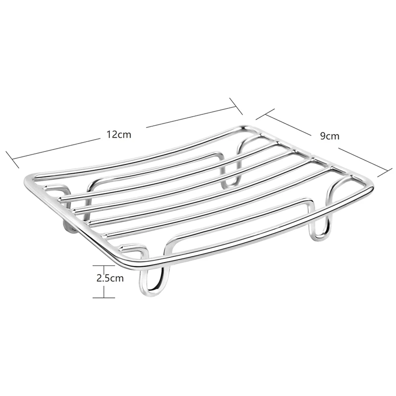 Drain Rack Toilet Organizer For Shower Bathroom Stainless Steel Rust Proof Self Draining Soap Dish Shelf Rack Toilet Organizer