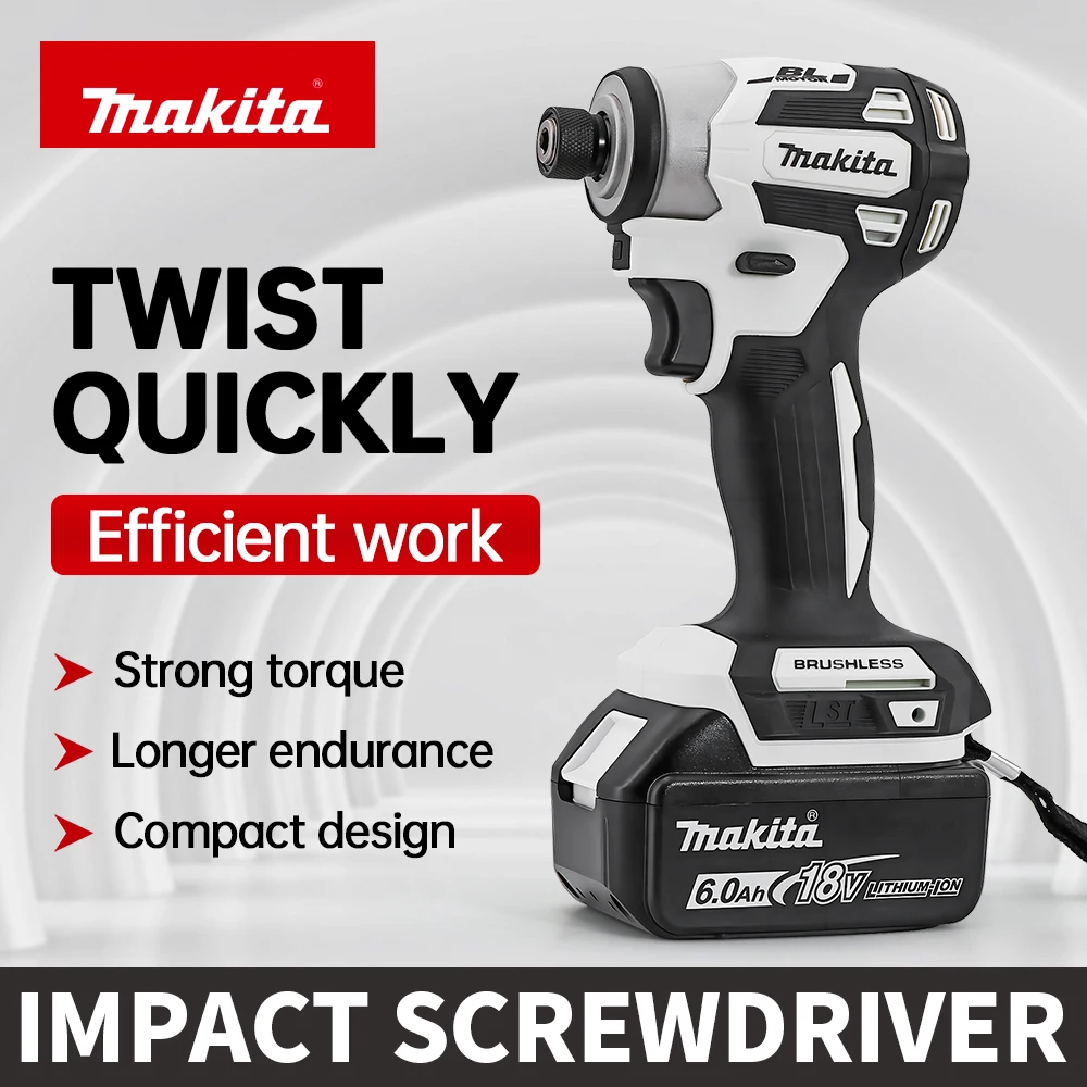 

Makita 18V DTD173 Белая бесщеточная дрель Электроинструмент для обустройства дома и DIY 180 Нм Электрический деревянный/болт/Т-режим