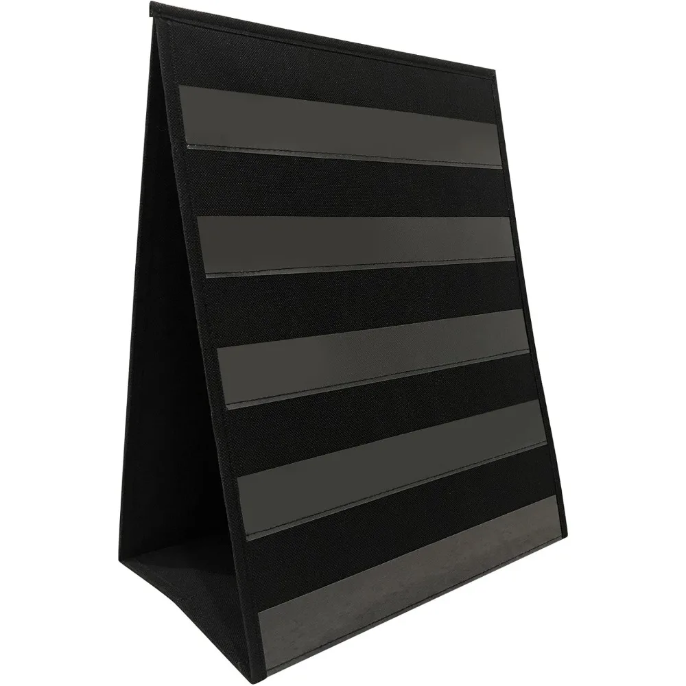 Black - 5 strips on each side - Ultra durable Classroom pocket chart holder - easy to use, reusable and collapsible