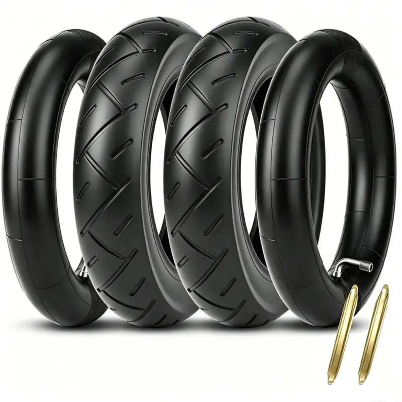 

ABHS-10X2.5 Electric Scooter Tire & Tube Set, Tire And Replacement Tube With 90° Bent Valve And 2 Tire Levers