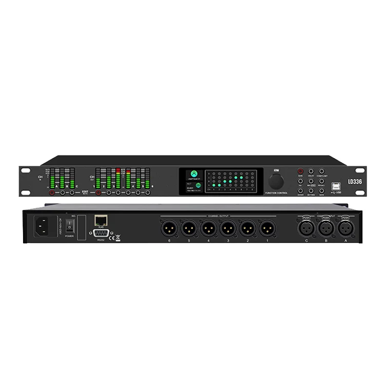 

LD336 Professional Audio DriveRack 3 Input 6 Output Speaker Management System Audio Equalizer for Stage Sound Equipment