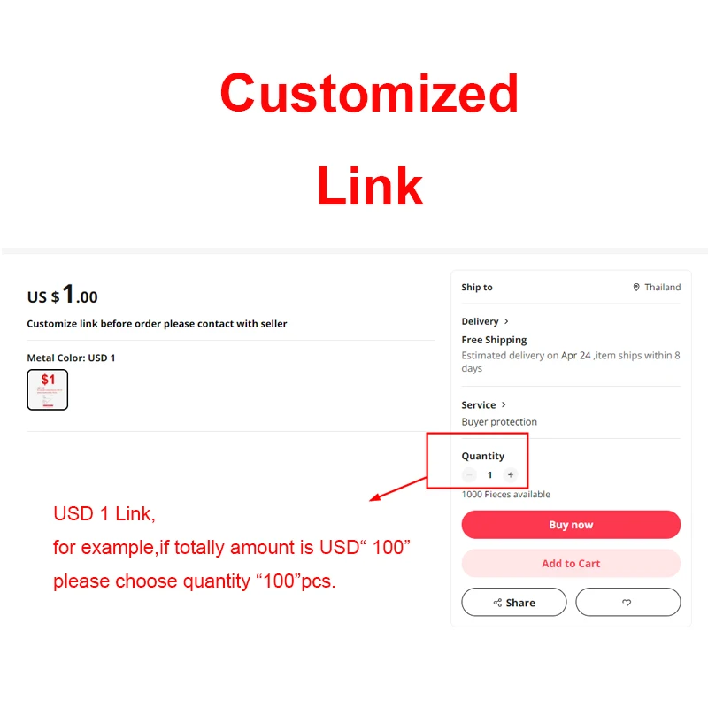 Customize link