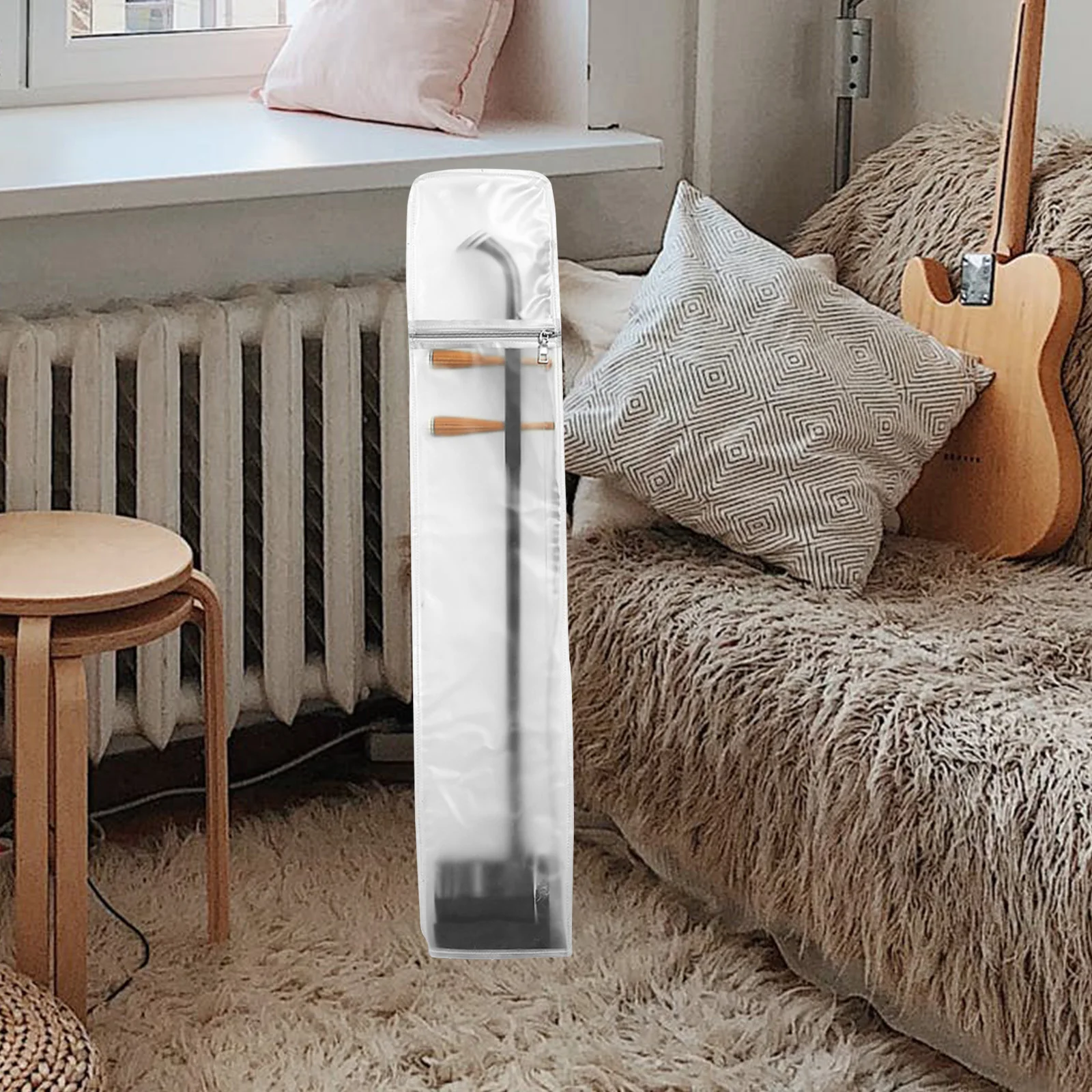 

Durable Transparent Erhu Cover WearResistant Musical Instrument Carrying Case Lightweight Storage Bag Accessory