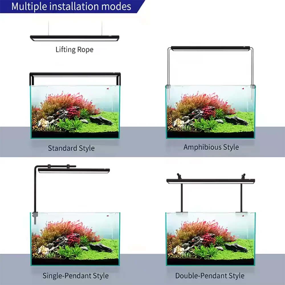 

V SE-D Series Lighting for Freshwater Aquariums Full Spectrum External Button Control Aquatic Landscaping